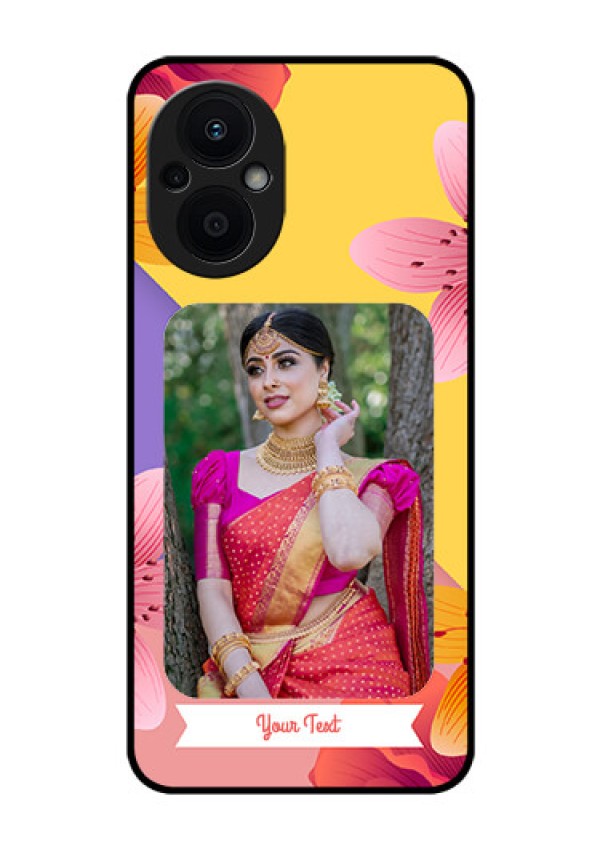 Oppo F21 Pro 5G Custom Glass Mobile Case - 3 Image With Vintage Floral Design