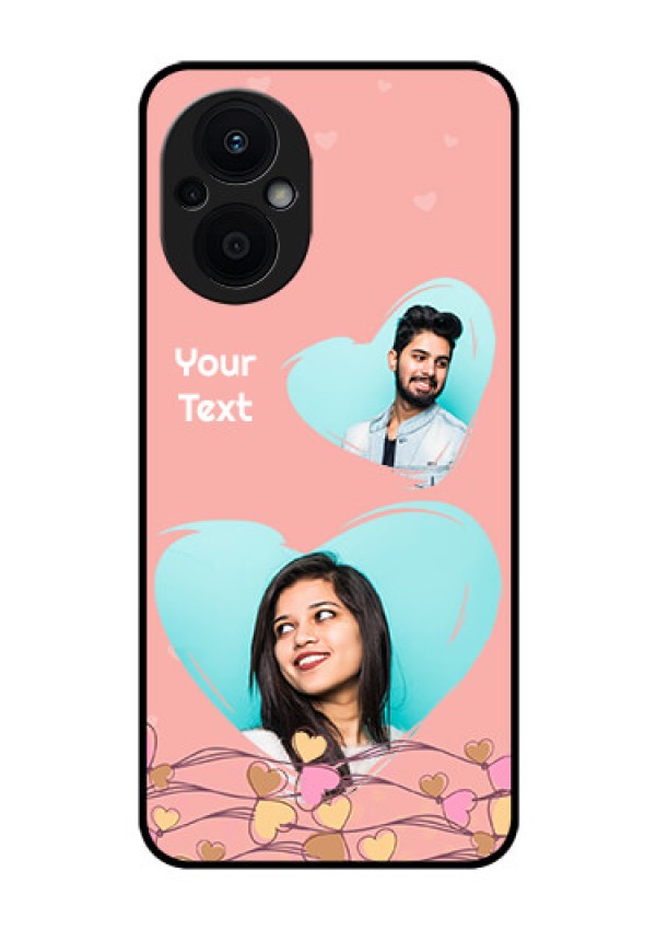 Oppo F21 Pro 5G Custom Glass Mobile Case - Love Doodle Design