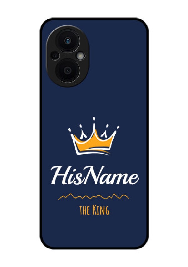 Oppo F21 Pro 5G Glass Phone Case King with Name