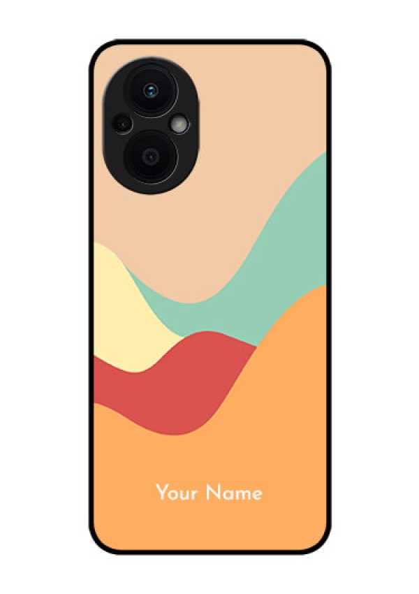 Oppo F21 Pro 5G Personalized Glass Phone Case - Ocean Waves Multi-colour Design