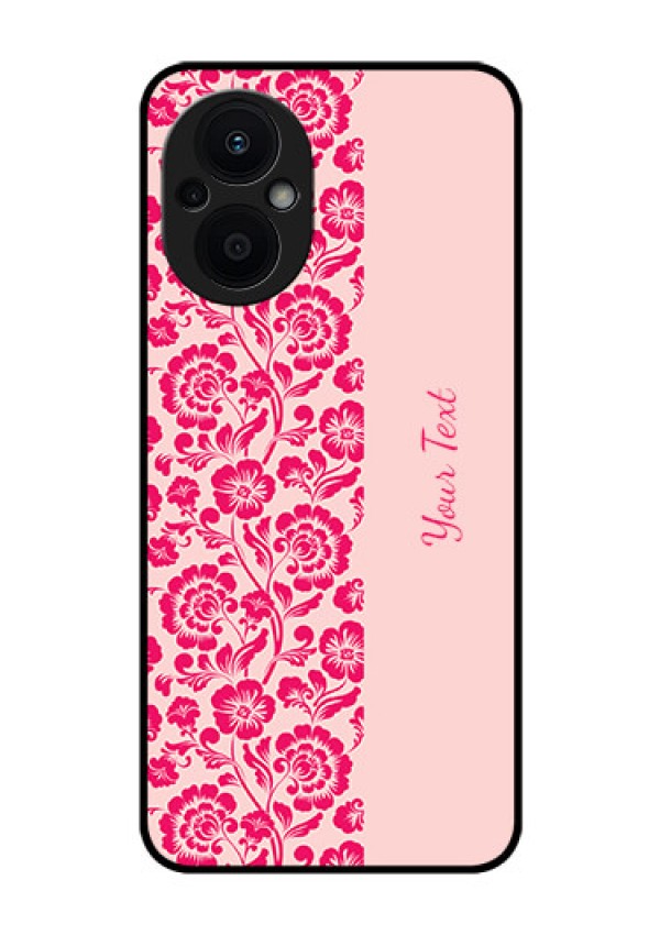 Oppo F21 Pro 5G Custom Glass Phone Case - Attractive Floral Pattern Design