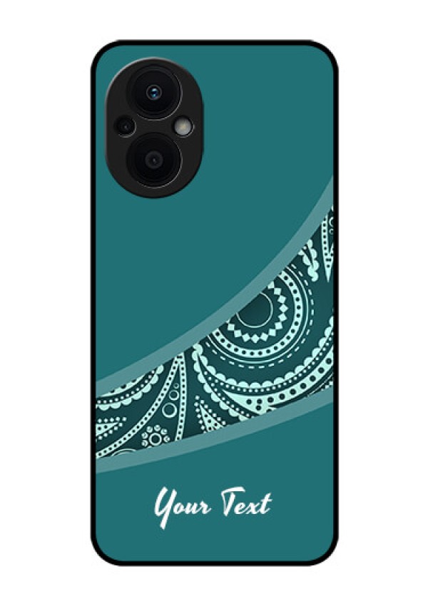 Oppo F21 Pro 5G Photo Printing on Glass Case - semi visible floral Design
