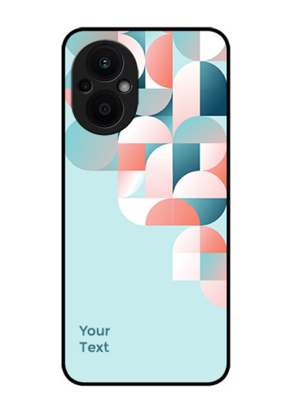 Oppo F21 Pro 5G Custom Glass Phone Case - Stylish Semi-circle Pattern Design