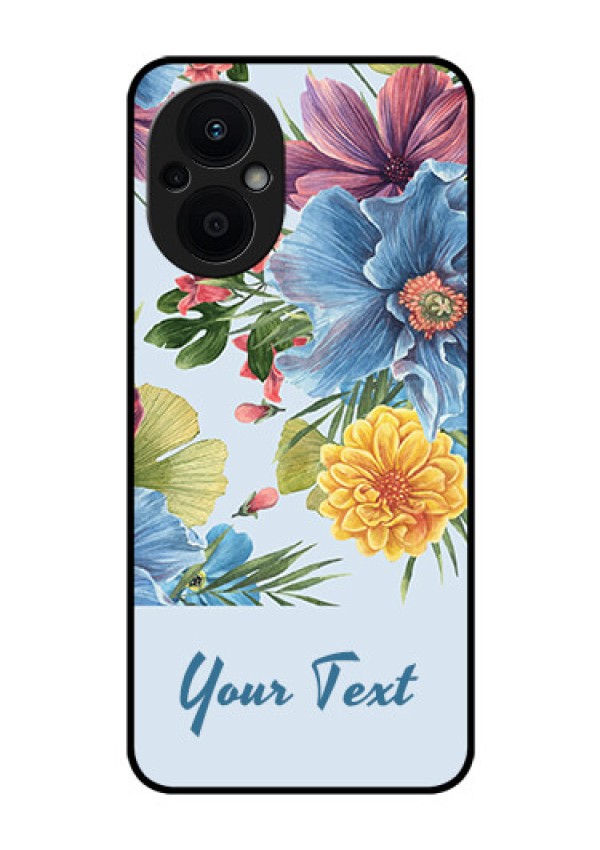 Oppo F21 Pro 5G Custom Glass Mobile Case - Stunning Watercolored Flowers Painting Design