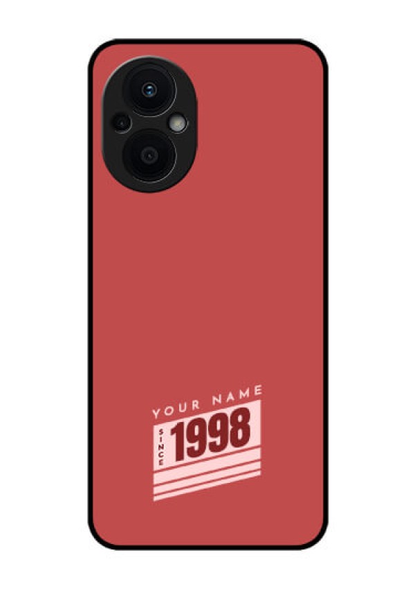 Oppo F21 Pro 5G Custom Glass Phone Case - Red custom year of birth Design