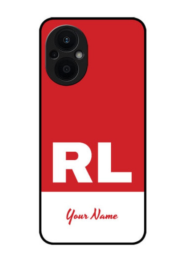 Oppo F21 Pro 5G Personalized Glass Phone Case - dual tone custom text Design