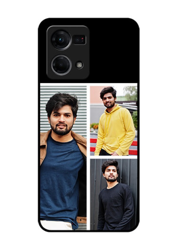 Oppo F21 Pro Photo Printing on Glass Case - Upload Multiple Picture Design