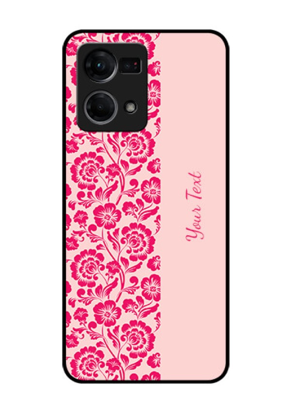 Oppo F21 Pro Custom Glass Phone Case - Attractive Floral Pattern Design