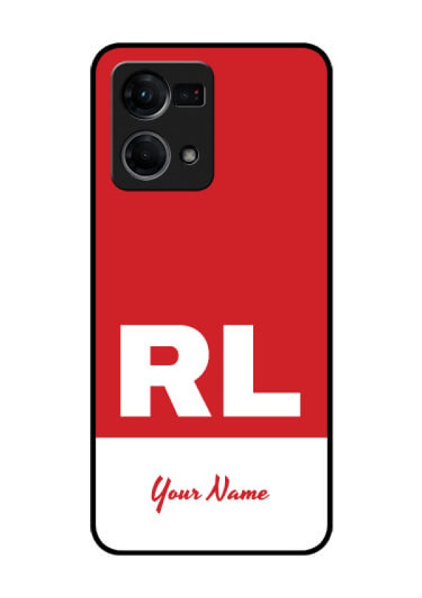 Oppo F21 Pro Personalized Glass Phone Case - dual tone custom text Design