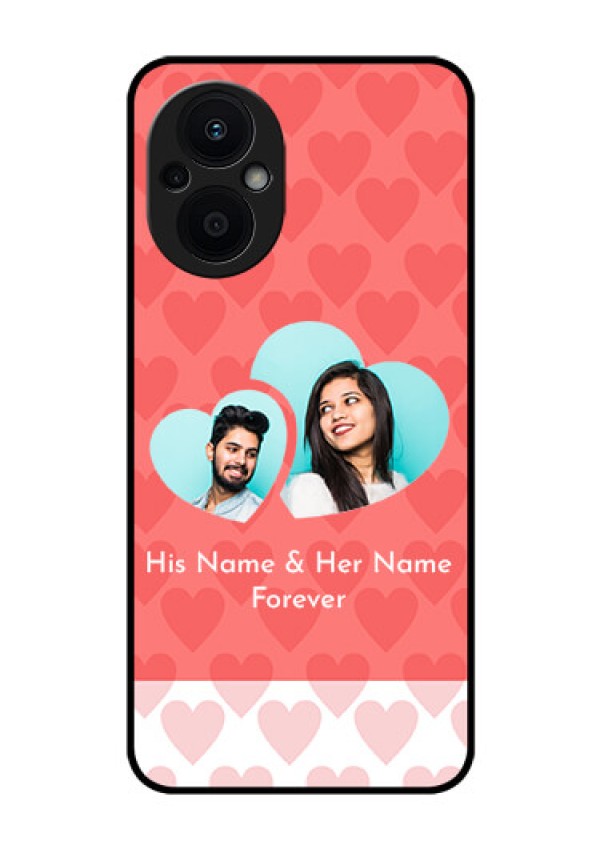 Oppo F21s Pro 5G Personalized Glass Phone Case - Couple Pic Upload Design