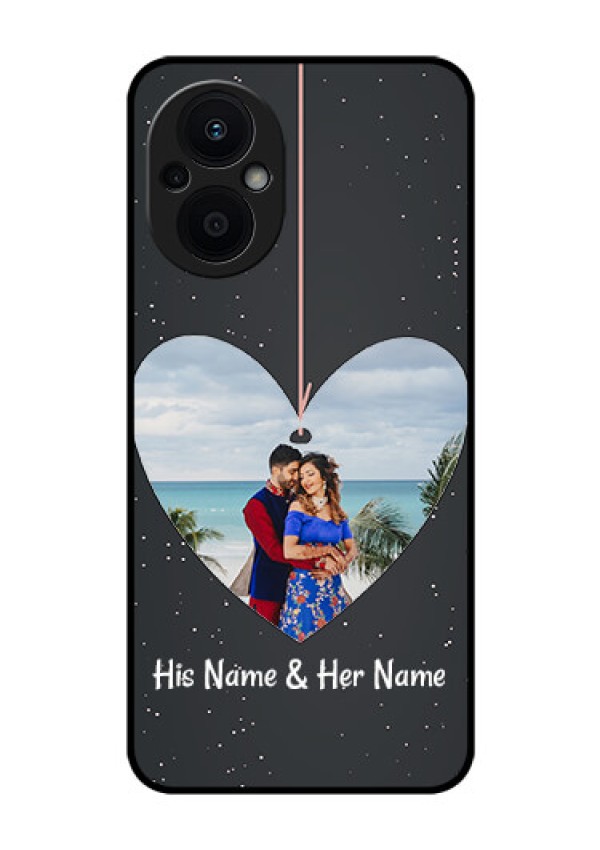 Oppo F21s Pro 5G Custom Glass Phone Case - Hanging Heart Design