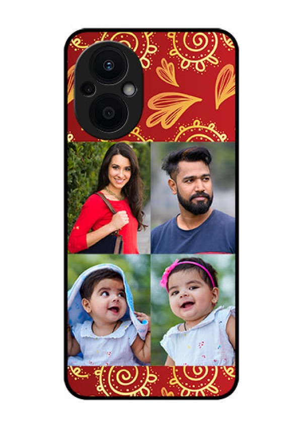Oppo F21s Pro 5G Photo Printing on Glass Case - 4 Image Traditional Design
