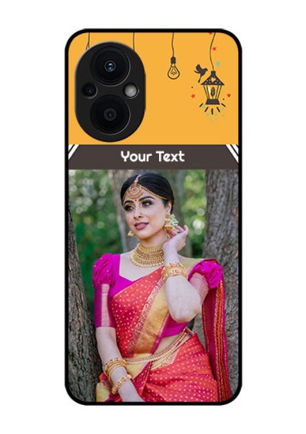 Oppo F21s Pro 5G Custom Glass Mobile Case - with Family Picture and Icons