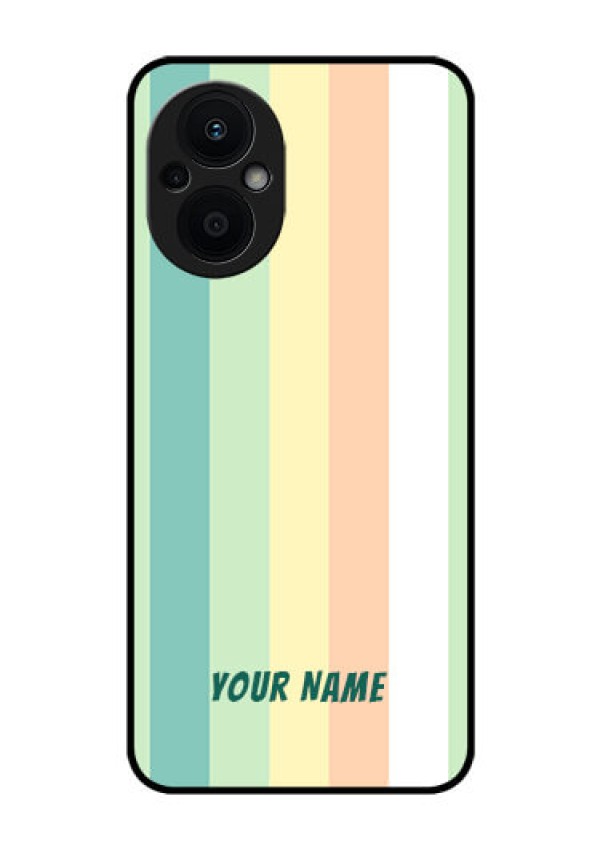 Oppo F21s Pro 5G Photo Printing on Glass Case - Multi-colour Stripes Design