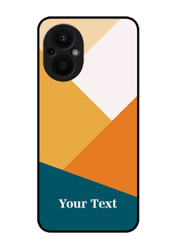 Oppo F21s Pro 5G Personalized Glass Phone Case - Stacked Multi-colour Design