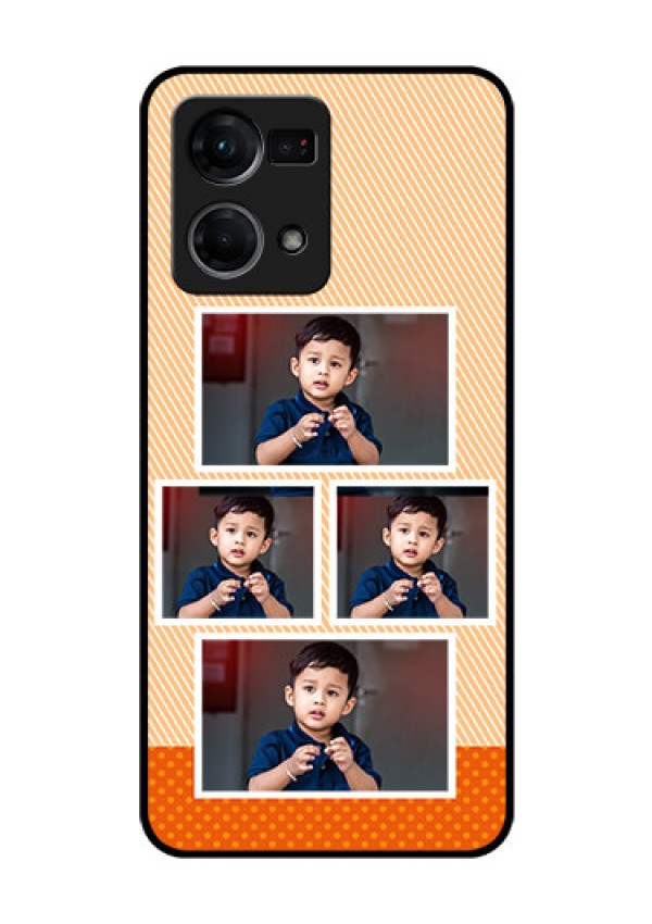 Oppo F21s Pro Photo Printing on Glass Case - Bulk Photos Upload Design