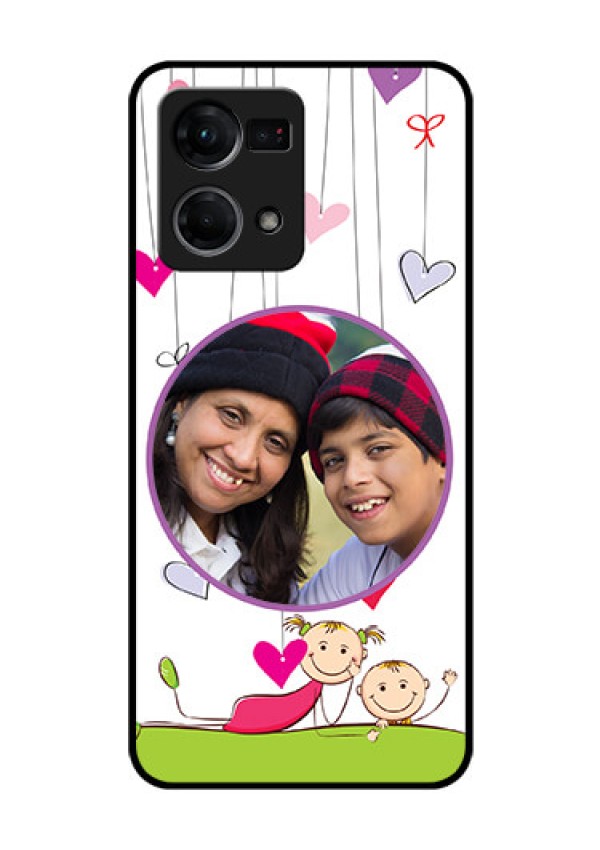 Oppo F21s Pro Photo Printing on Glass Case - Cute Kids Phone Case Design