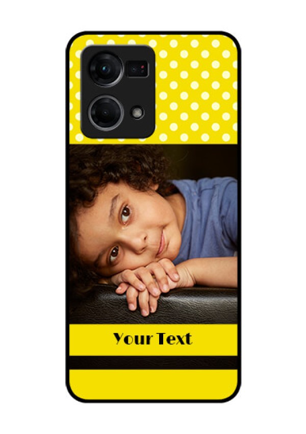 Oppo F21s Pro Custom Glass Phone Case - Bright Yellow Case Design