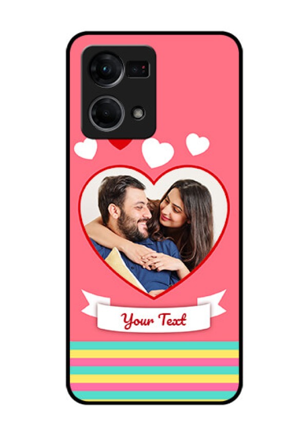 Oppo F21s Pro Photo Printing on Glass Case - Love Doodle Design