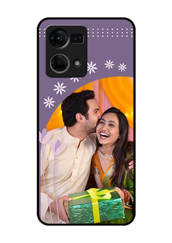 Oppo F21s Pro Custom Glass Mobile Case - Lavender flowers design