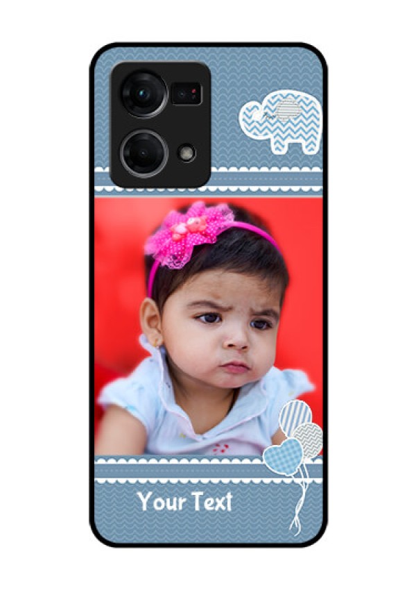 Oppo F21s Pro Photo Printing on Glass Case - with Kids Pattern Design