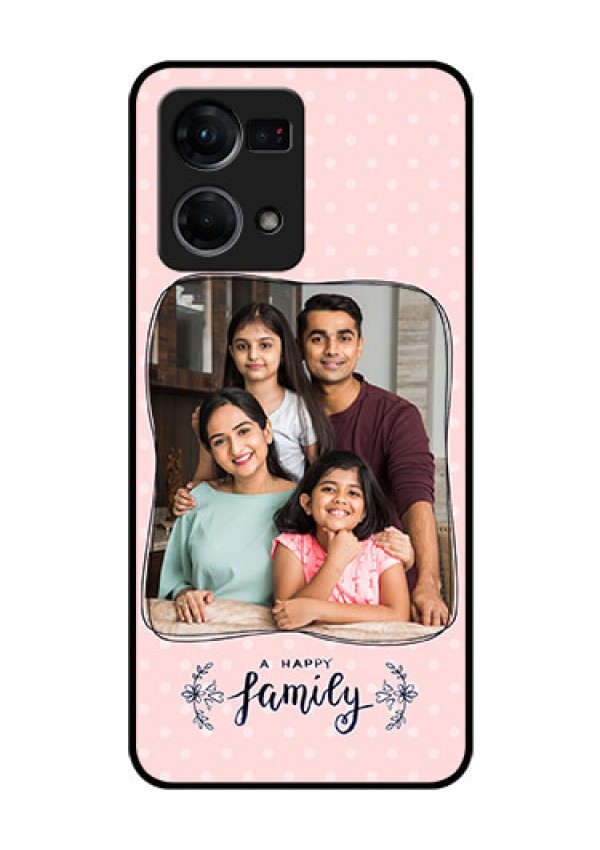 Oppo F21s Pro Custom Glass Phone Case - Family with Dots Design