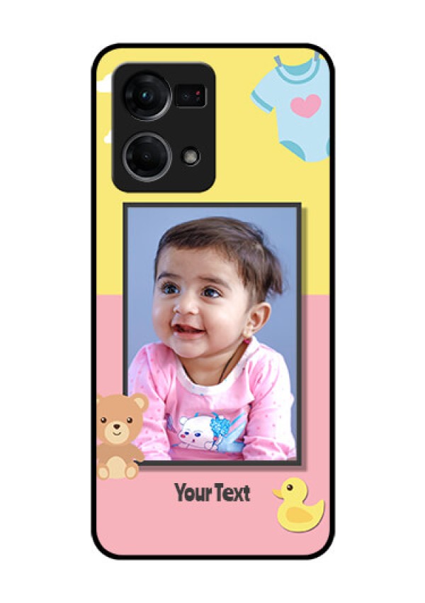 Oppo F21s Pro Photo Printing on Glass Case - Kids 2 Color Design