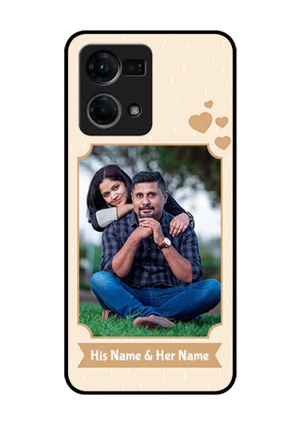 Oppo F21s Pro Custom Glass Phone Case - with confetti love design
