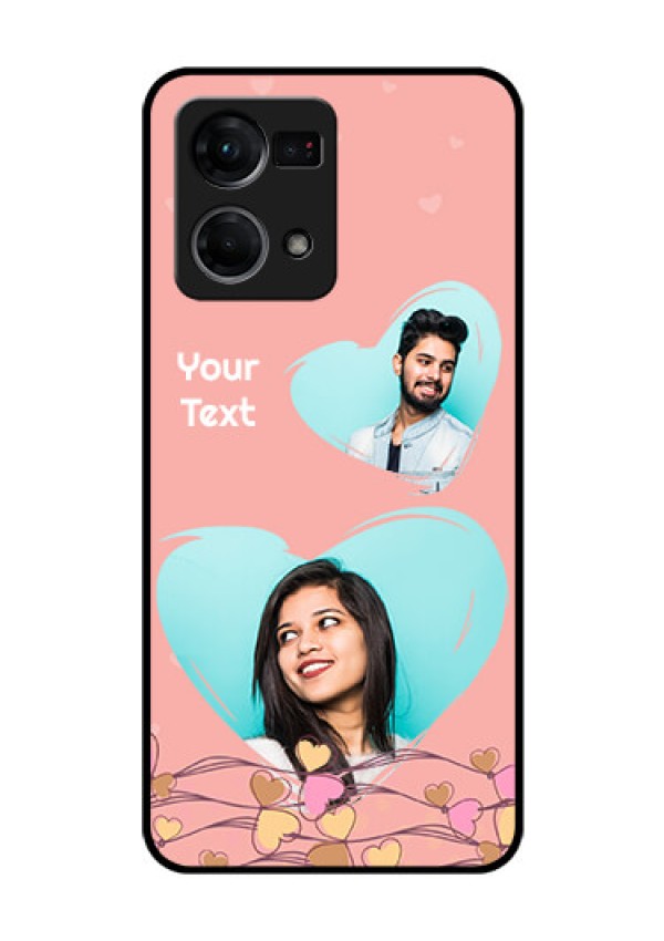 Oppo F21s Pro Custom Glass Mobile Case - Love Doodle Design
