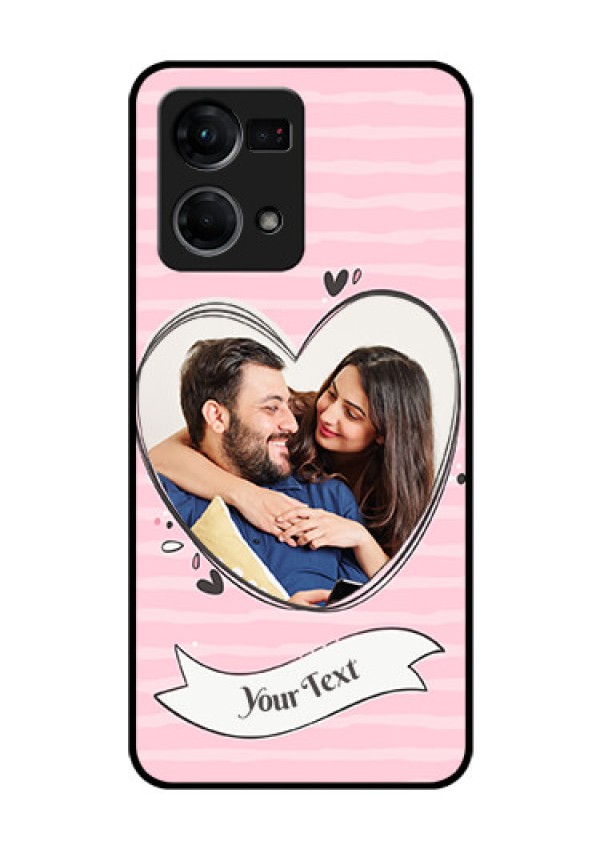 Oppo F21s Pro Custom Glass Phone Case - Vintage Heart Design