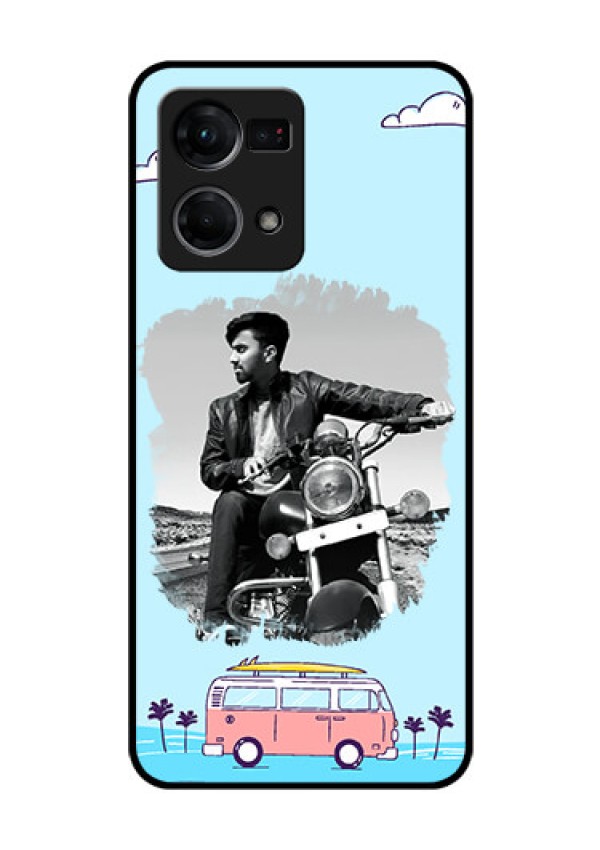 Oppo F21s Pro Photo Printing on Glass Case - Travel & Adventure Design