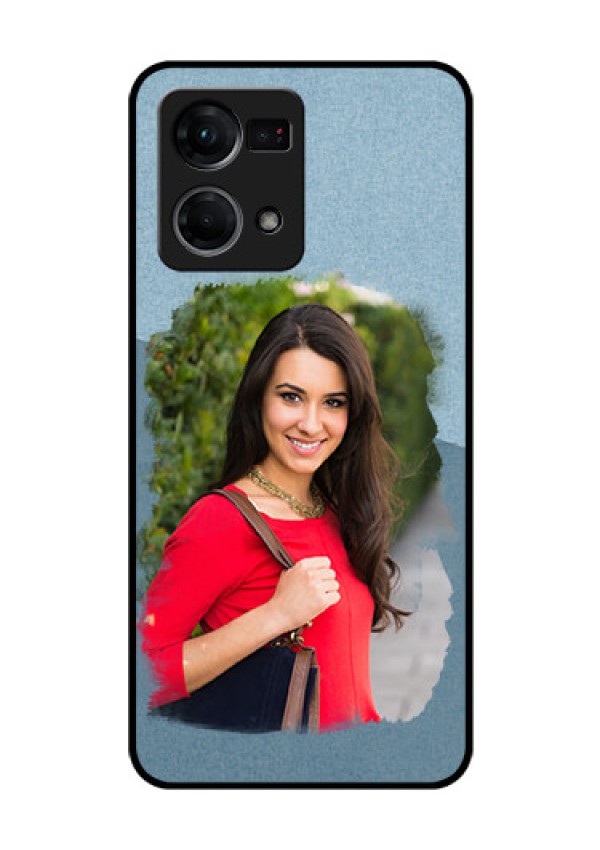 Oppo F21s Pro Custom Glass Mobile Case - Grunge Line Art Design