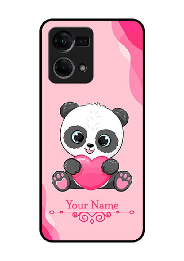 Oppo F21s Pro Custom Glass Mobile Case - Cute Panda Design