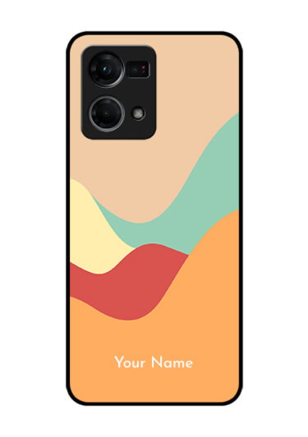 Oppo F21s Pro Personalized Glass Phone Case - Ocean Waves Multi-colour Design