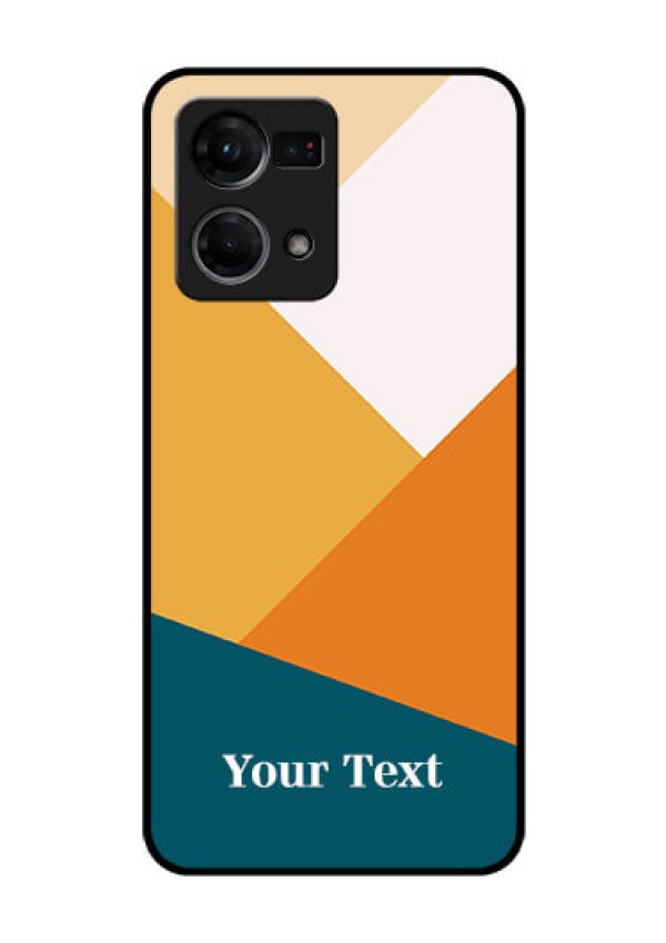 Oppo F21s Pro Personalized Glass Phone Case - Stacked Multi-colour Design