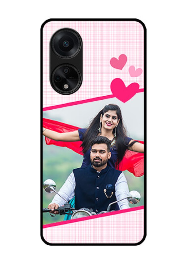 Oppo F23 5G Custom Glass Phone Case - Love Shape Heart Design