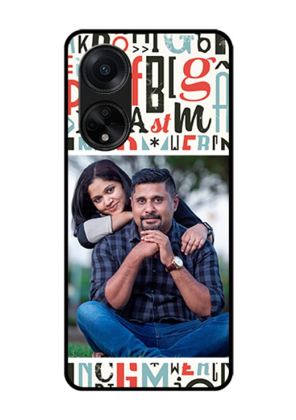 Oppo F23 5G Personalized Glass Phone Case - Alphabet Design