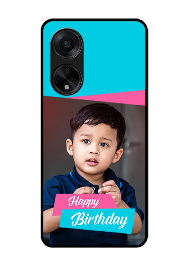Oppo F23 5G Personalized Glass Phone Case - Image Holder with 2 Color Design