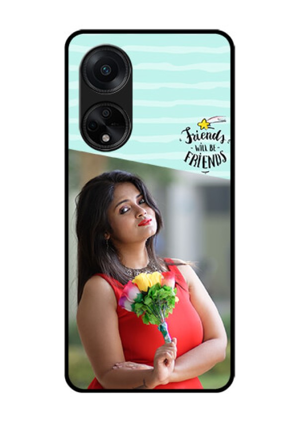 Oppo F23 5G Custom Glass Phone Case - Friends Picture Icon Design