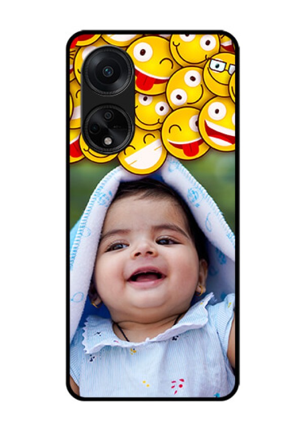 Oppo F23 5G Custom Glass Mobile Case - with Smiley Emoji Design