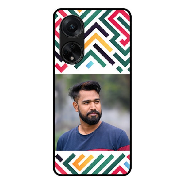 Oppo F23 5G Personalized Glass Phone Case - Colorful Maze Pattern Design Oppo F23 5G Personalized Glass Phone Case - Colorful Maze Pattern Design