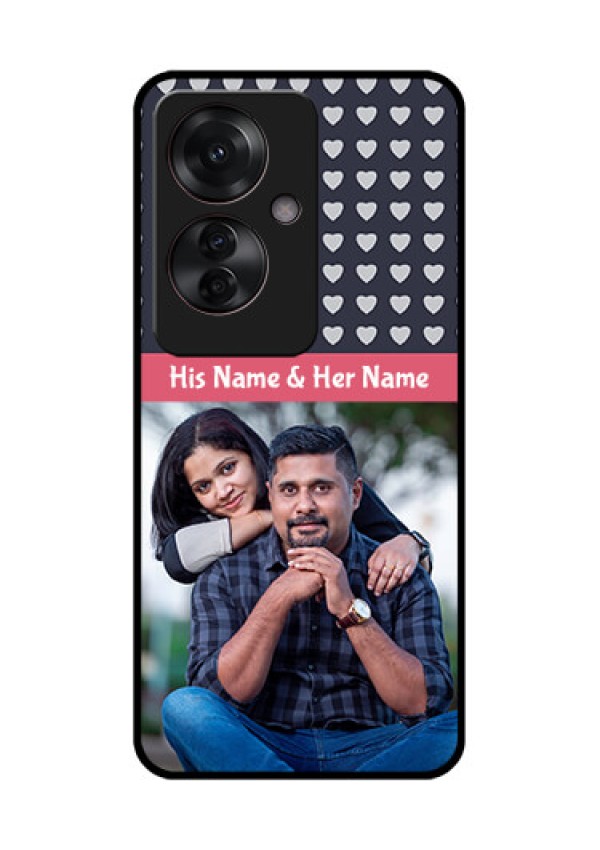 Oppo F25 Pro 5G Custom Glass Phone Case - Love Symbols Design