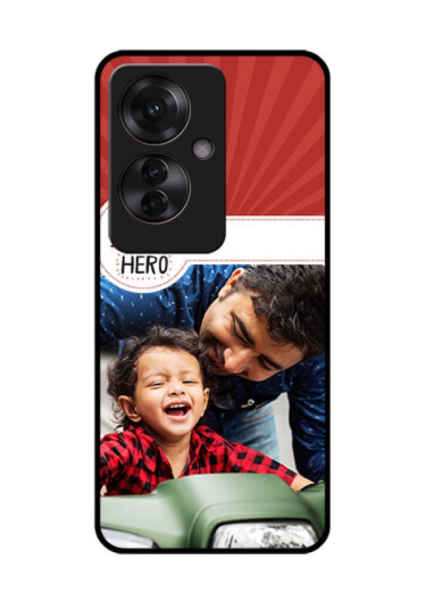 Oppo F25 Pro 5G Custom Glass Phone Case - My Dad Hero Design