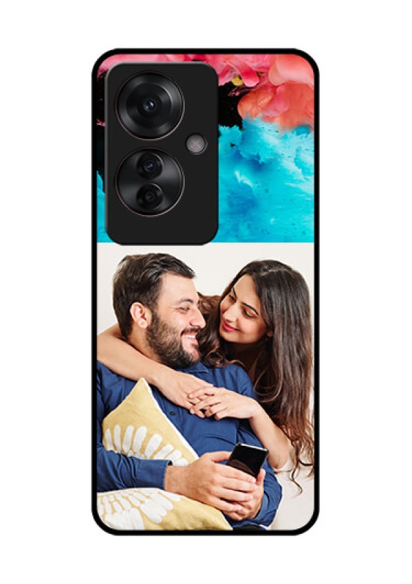 Oppo F25 Pro 5G Custom Glass Phone Case - Quote With Acrylic Painting Design