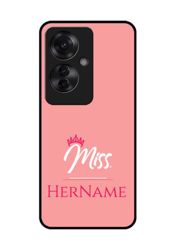 Oppo F25 Pro 5G Custom Glass Phone Case - Mrs With Name Design