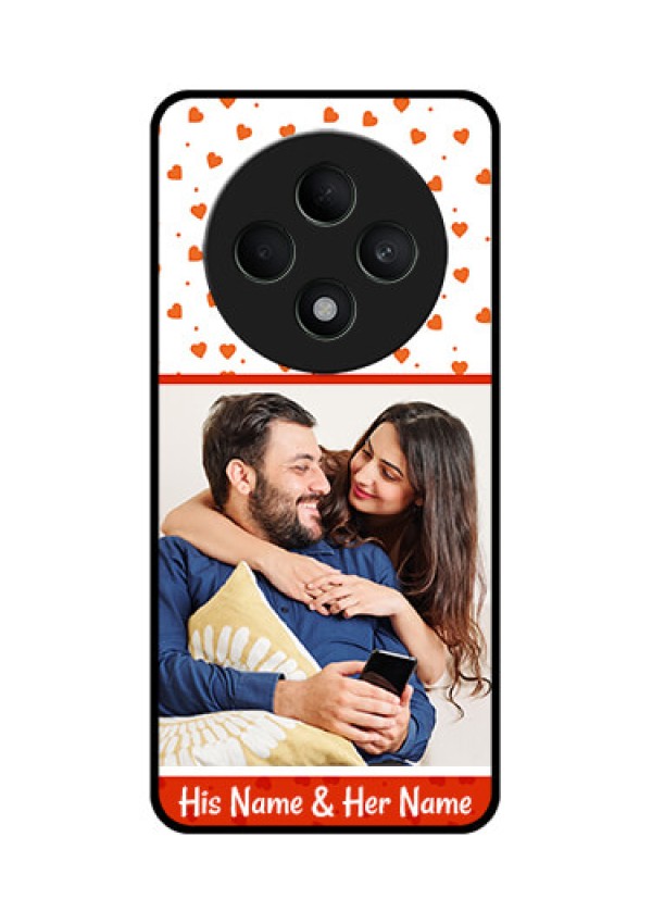 Oppo F27 5G Custom Glass Phone CaseOrange Love Symbol Design