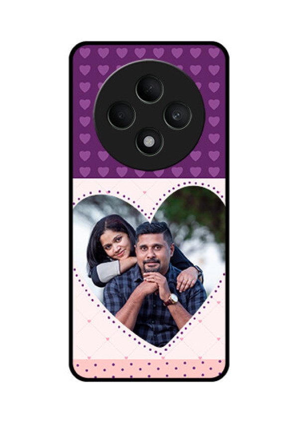 Oppo F27 5G Custom Glass Phone CaseViolet Love Dots Design
