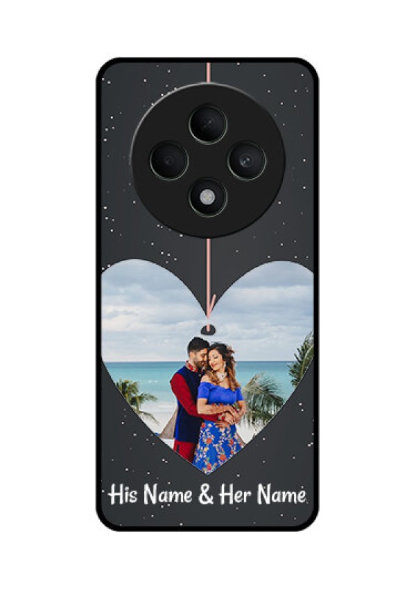 Oppo F27 5G Custom Glass Phone CaseHanging Heart Design