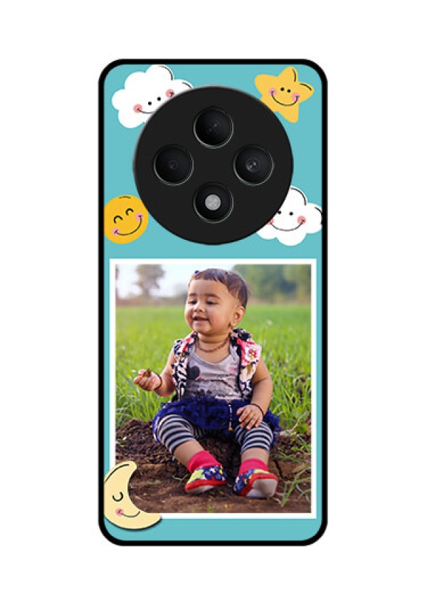 Oppo F27 5G Custom Glass Phone CaseSmiley Kids Stars Design