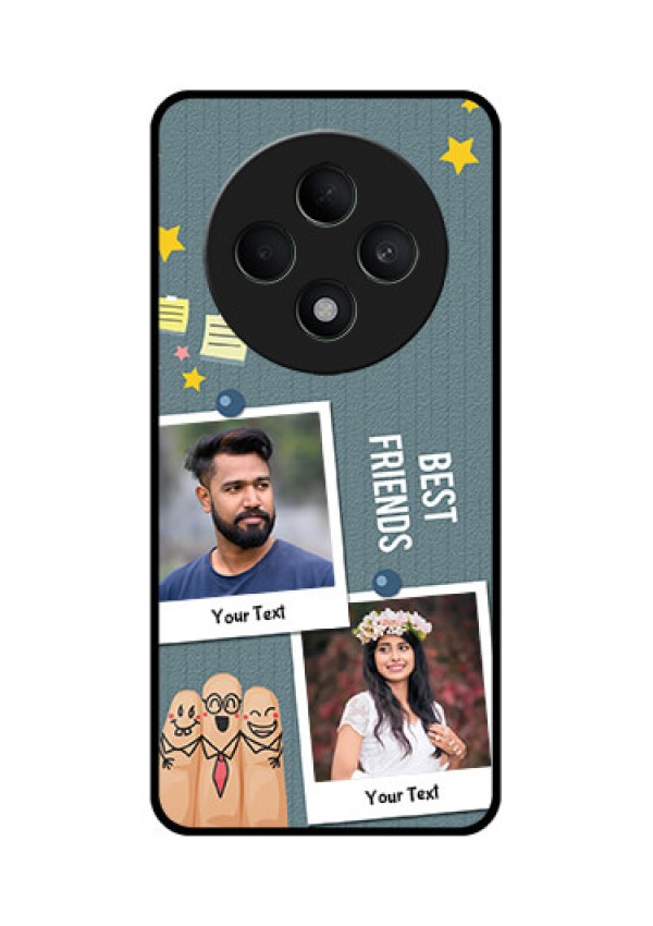 Oppo F27 5G Custom Glass Phone CaseSticky Frames And Friendship Design